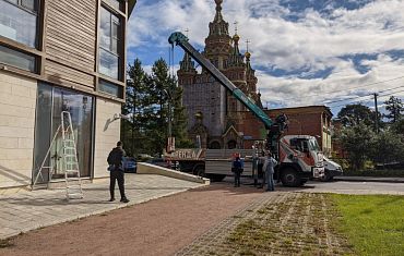 Монтаж с помощью КМУ